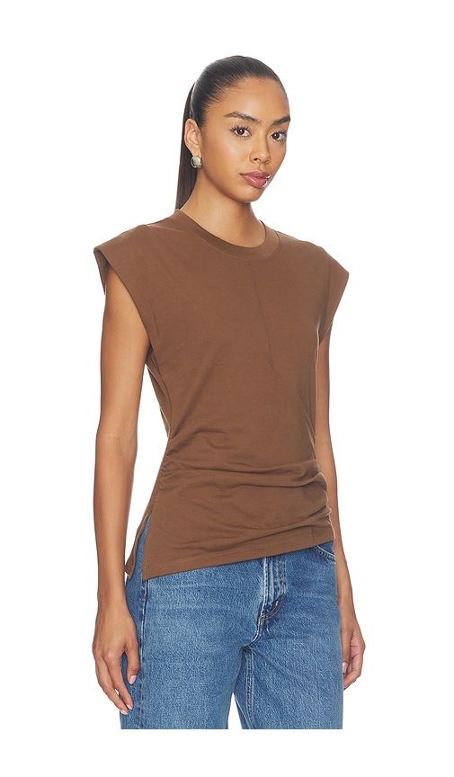 Nya Draped Tee in Brown. - size L (also in M, S, XS) - PISTOLA - Modalova