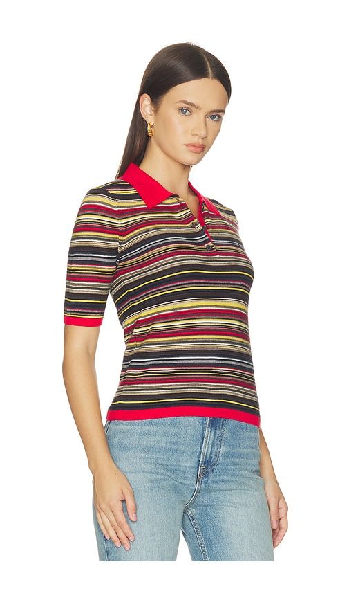 Ashlee Short Sleeve Polo Sweater in Multi. - size S (also in XS) - PISTOLA - Modalova