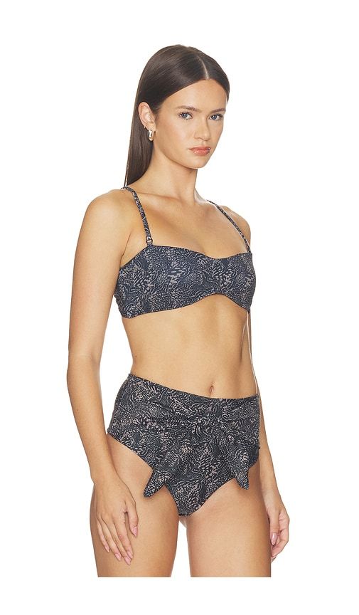 Joyce Bandeau Bikini Top in Brown. - size L (also in M, S, XS) - POST SWIM - Modalova