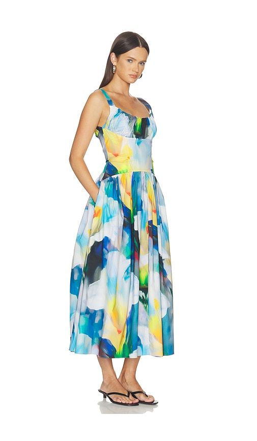 Ruched Waist Yoke Dress in Blue. - size 0 (also in 2, 4, 6) - Prabal Gurung - Modalova