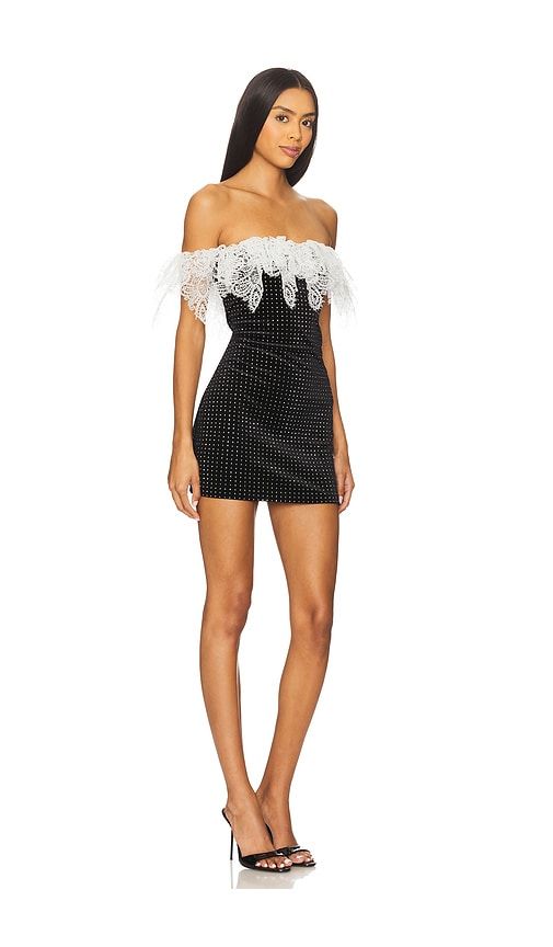 Off-shoulder Lace Trim Mini Dress in . - size L (also in M) - Prabal Gurung - Modalova