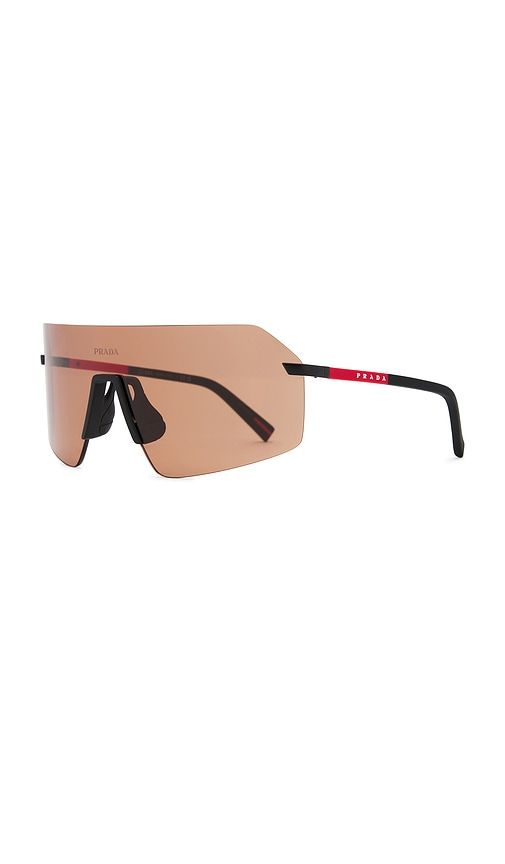 Prada Shield Sunglasses in Black - Prada - Modalova