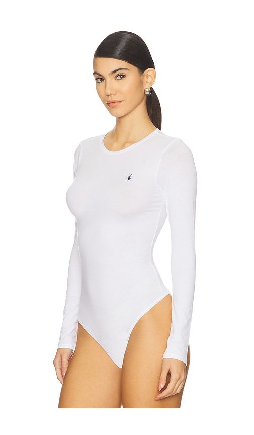 Long Sleeve Bodysuit in Ivory. - size L (also in M, S, XL) - Polo Ralph Lauren Intimates - Modalova