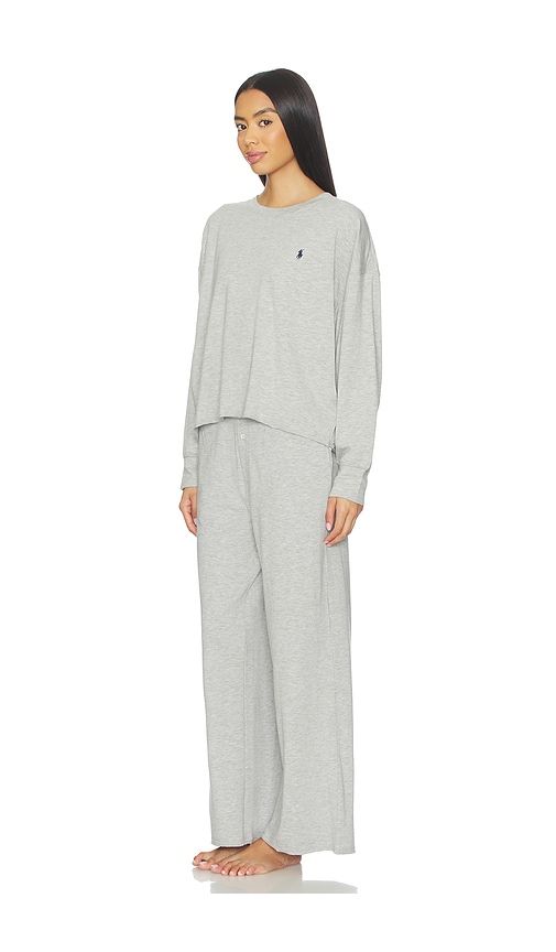 Crew Neck & Wide Leg Pant Set in Grey. - size S (also in XL) - Polo Ralph Lauren Intimates - Modalova