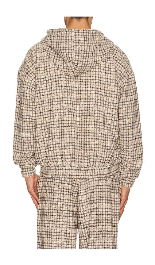 Check Zipper Hoodie in Brown. - size L (also in M, S, XL/1X) - Pas Une Marque - Modalova