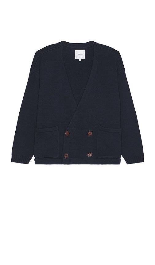 Double Breasted Knit Cardigan in Blue. - size L (also in M, S, XL/1X) - Found - Modalova