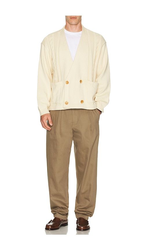 Double Breasted Cable Knit Cardigan in . - size L (also in M, XL/1X) - Found - Modalova