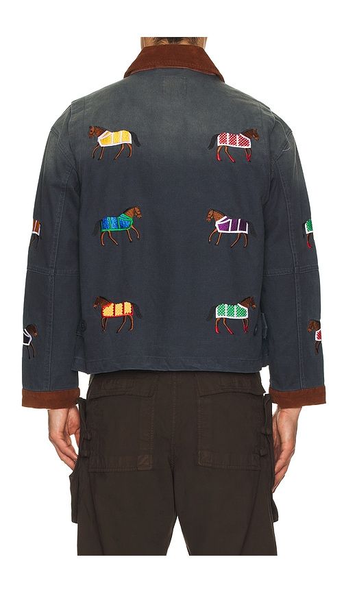 Lariat Horse Embroidered Work Jacket in Blue. - size S (also in XXL/2X) - Found - Modalova