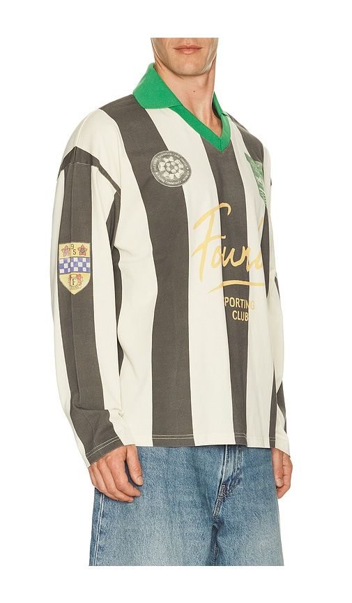 Striped Sport Long Sleeve Jersey in Black. - size L (also in XL/1X, XXL/2X) - Found - Modalova