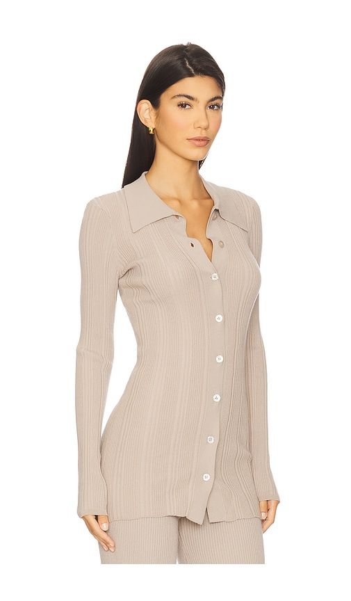 Rib Knit Cardigan in Beige. - size M (also in L, XL) - REMAIN - Modalova