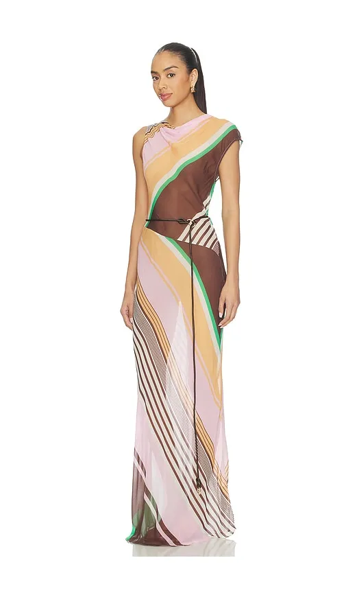 Capri Maxi Dress in Pink,Brown. - size XL (also in XS) - ROAME. - Modalova