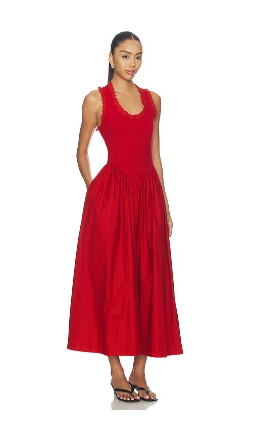 Lucy Rib Maxi Dress in Red. - size M (also in S, XS) - ROAME. - Modalova