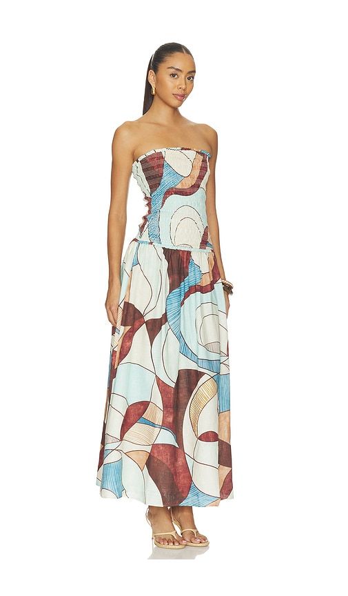 Millie Maxi Dress in Baby Blue,Brown. - size L (also in S, XL) - ROAME. - Modalova