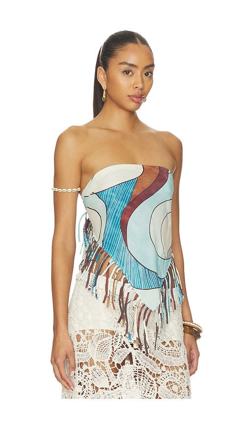 Rara Fringe Scarf in Baby Blue. - size M/L (also in XS/S) - ROAME. - Modalova