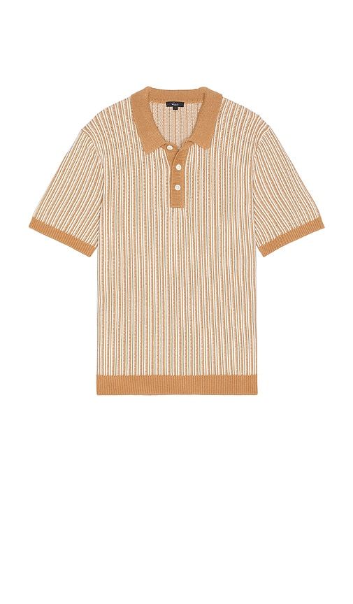 Royce Knit Short Sleeve Polo in Brown. - size M (also in S, XL/1X) - Rails - Modalova