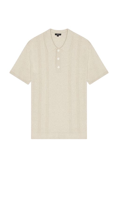 Cillian Short Sleeve Polo in Cream. - size L (also in M, S, XL/1X) - Rails - Modalova
