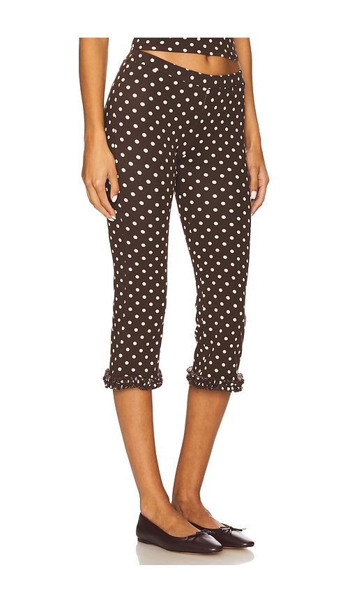 Ruffle Capri Pants in Brown. - size L (also in M, S, XL, XS) - RAT BOI - Modalova