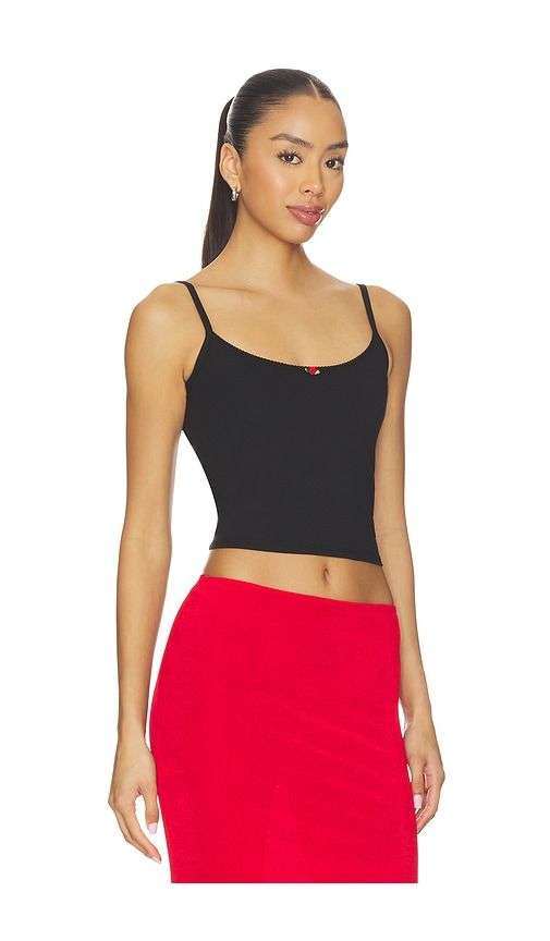 Scoop Back Crop Cami Top in Black. - size L (also in XL) - RAT BOI - Modalova