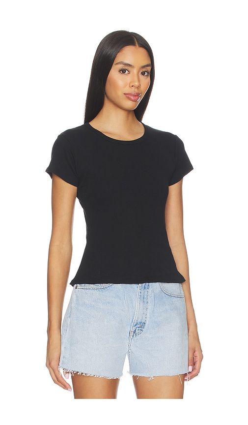 Pointelle Perfect Tee in Black. - size L (also in XL, XS) - RAT BOI - Modalova