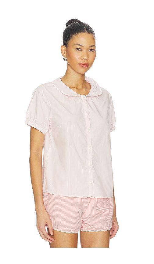 Puff Sleeve Button Down in Pink. - size S (also in XL, XS) - RAT BOI - Modalova