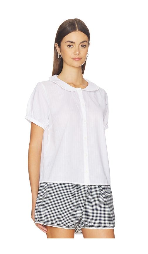 Puff Sleeve Button Down in White. - size L (also in XS, XXL) - RAT BOI - Modalova