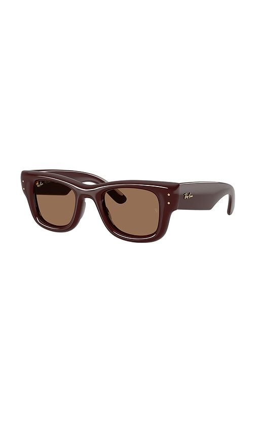 Wayfarer Puffer Square Sunglasses in Burgundy - Ray-Ban - Modalova