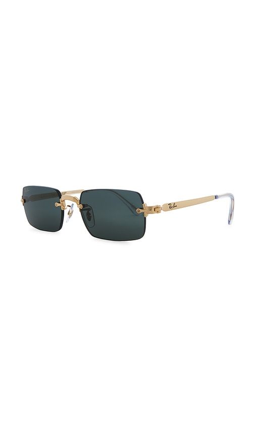 X A$ap Rocky RB3928 Rectangle Sunglasses in Metallic - Ray-Ban - Modalova