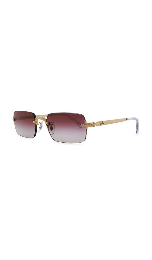 X A$ap Rocky RB3928 Rectangle Sunglasses in Metallic - Ray-Ban - Modalova