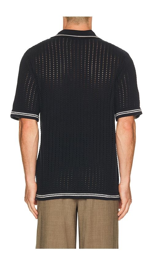 Crochet Johnny Polo in Navy. - size L (also in M, XL/1X) - Rag & Bone - Modalova