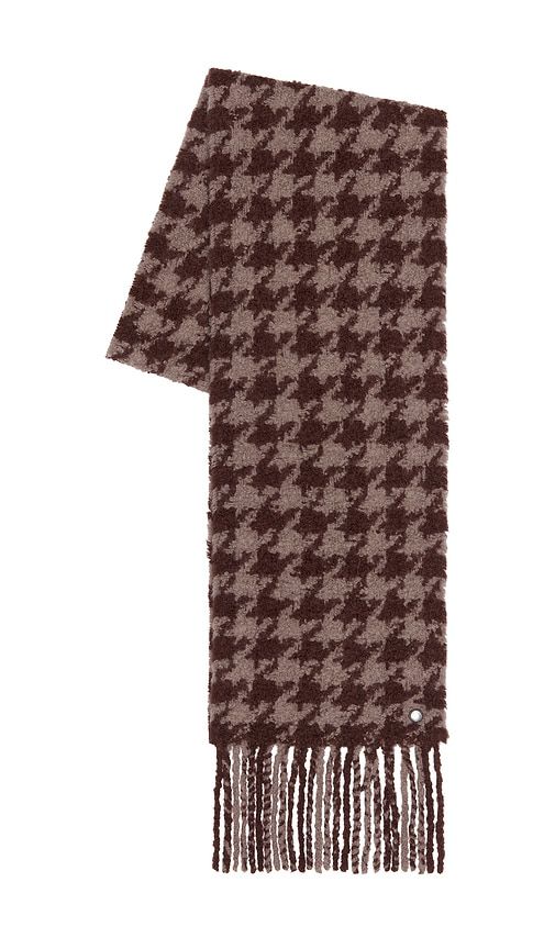 Nora Houndstooth Scarf in Brown - Rag & Bone - Modalova