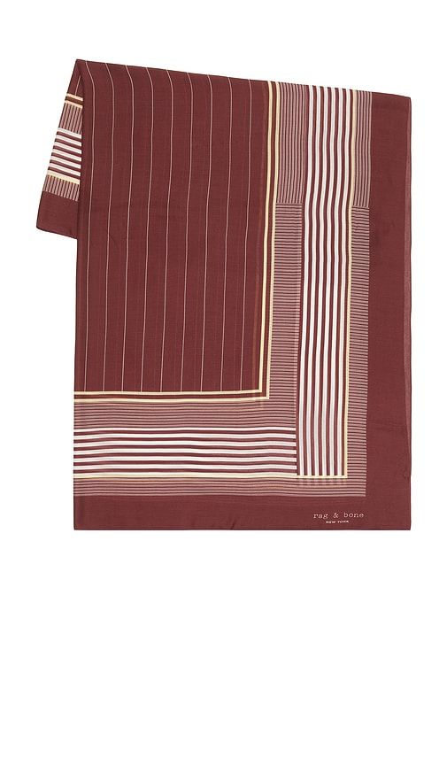Pin Stripe Scarf in Burgundy - Rag & Bone - Modalova