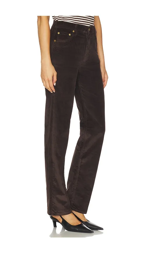Harlow Mid-Rise Straight Pant in Chocolate. - size 26 (also in 29) - Rag & Bone - Modalova