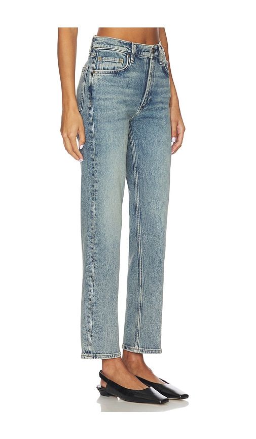 Harlow Mid-Rise Ankle Straight Jeans in Blue. - size 26 (also in 29, 30, 33, 34) - Rag & Bone - Modalova