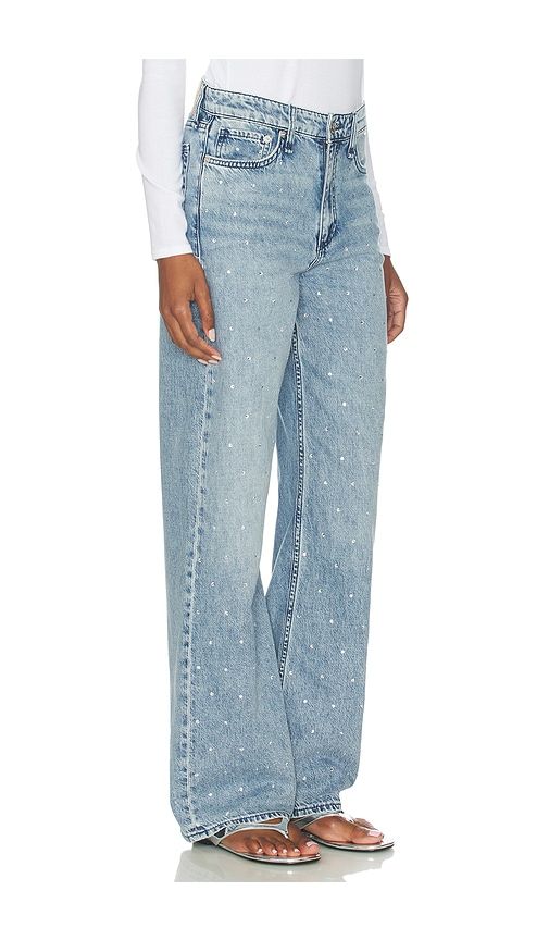 Featherweight Logan Embellished Wide Jeans in Blue. - size 31 (also in 32) - Rag & Bone - Modalova