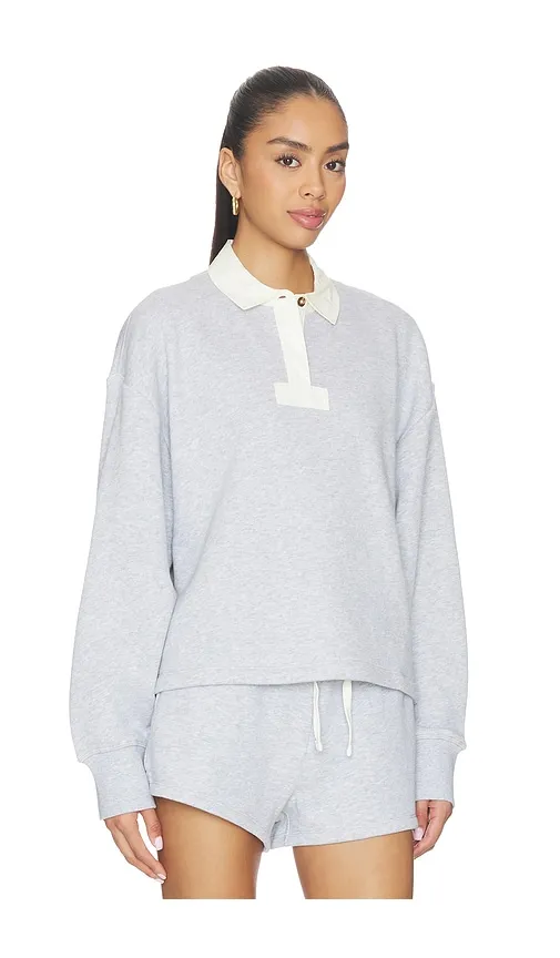 Vintage Terry Oversized Polo Sweatshirt in in Light Grey. - size S (also in XS) - Rag & Bone - Modalova