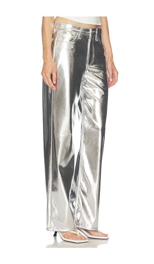 Logan Faux Leather Wide Leg Pant in Metallic . - size 23 (also in 24, 25, 26, 27, 28) - Rag & Bone - Modalova