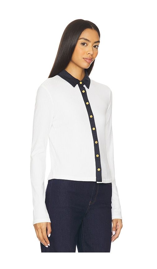 The Knit Contrast Long Sleeve Polo in . - size M (also in S) - Rag & Bone - Modalova