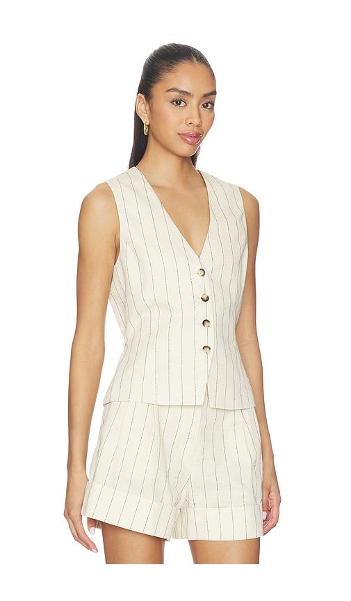 Paulette Stripe Vest in Beige. - size 0 (also in 00, 2, 6) - Rag & Bone - Modalova