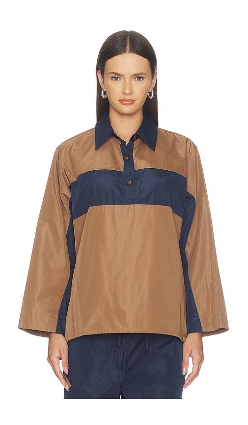 Taffeta Rugby Shirt in Brown. - size L (also in M, S) - Rag & Bone - Modalova