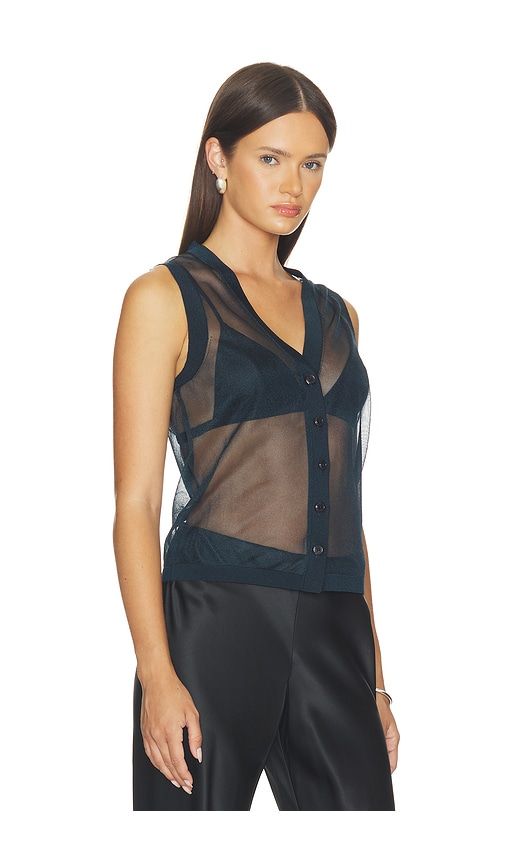 Sheer Knit Vest in Navy. - size M (also in S, XS, XXS) - RENGGLI - Modalova