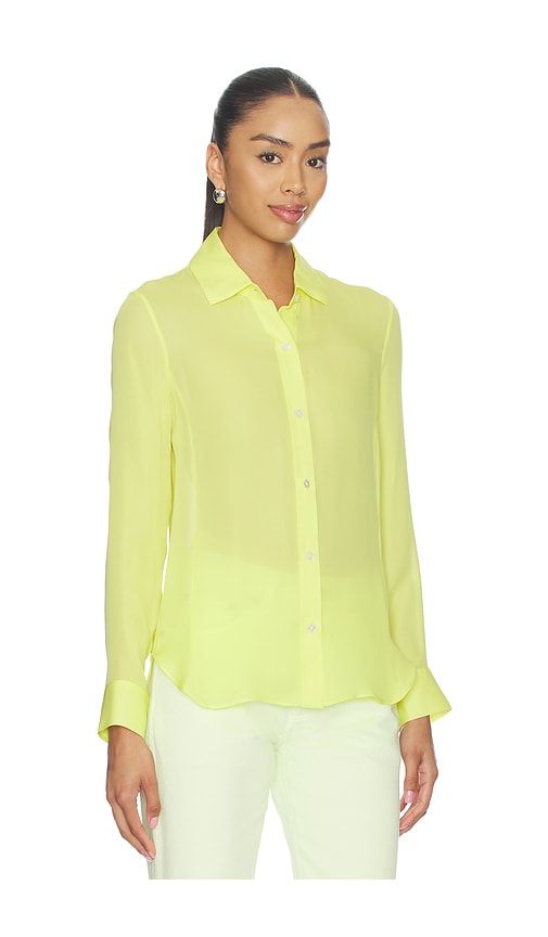 Silk Georgette Button Up Shirt in Yellow. - size M (also in S, XL, XS) - RENGGLI - Modalova
