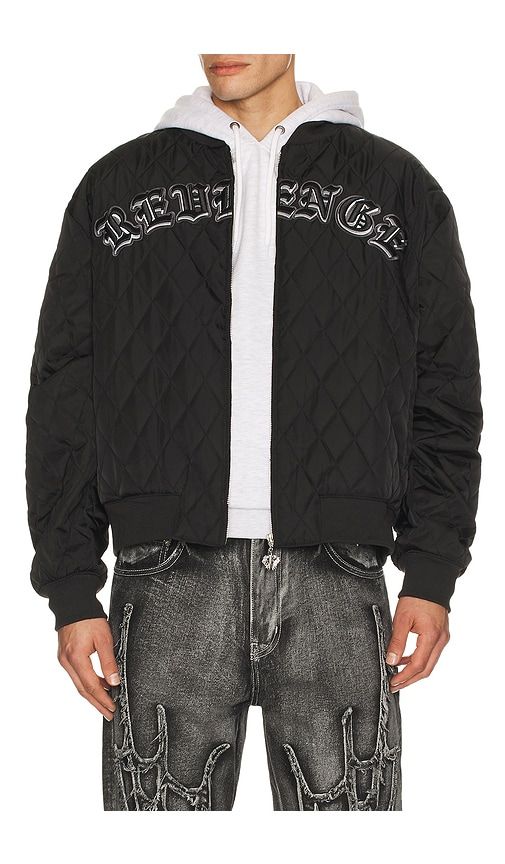 Skull Logo Quilted Bomber Jacket in . - size M (also in S) - Revenge - Modalova