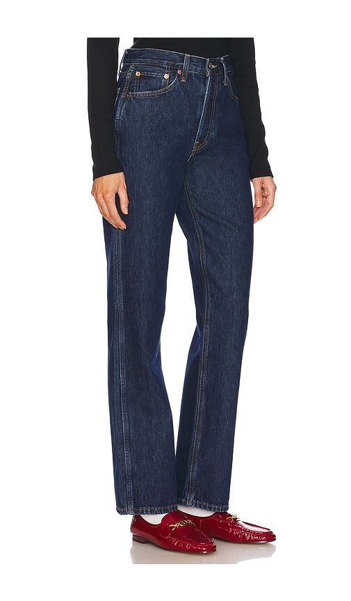 S High Rise Loose Jeans in Denim-Dark. - size 30 (also in 31) - RE/DONE - Modalova