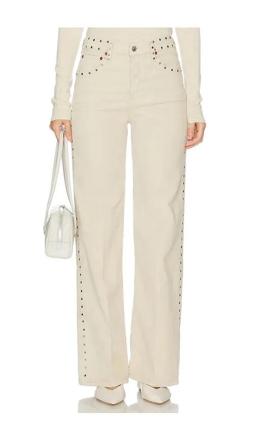 High Rise Wide Leg Jeans in Taupe. - size 30 (also in 31) - RE/DONE - Modalova