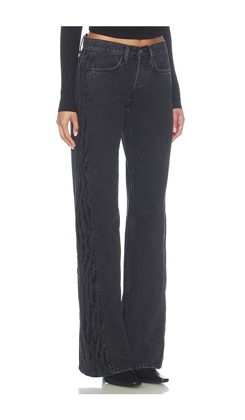Laurel Zebra Barrel Jeans in Black. - size 25 (also in 26, 27, 28, 29, 30, 31, 32) - RE/DONE - Modalova