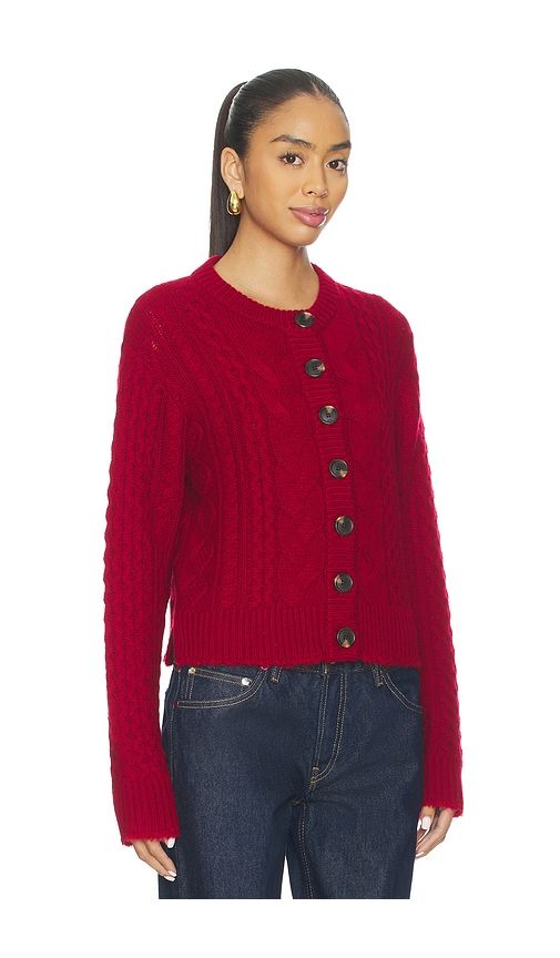 Cable Cardigan in Red. - size M (also in S, XS) - RE/DONE - Modalova