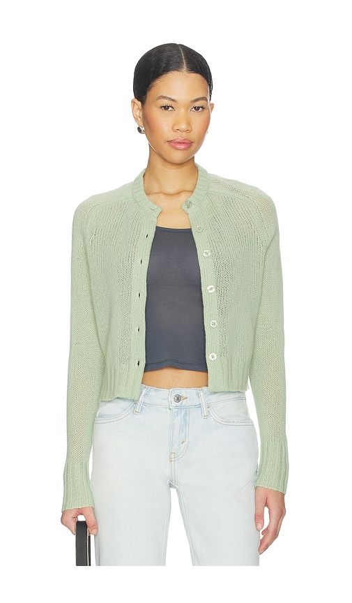 Slim Cashmere Cardigan in Sage. - size M (also in S) - RE/DONE - Modalova