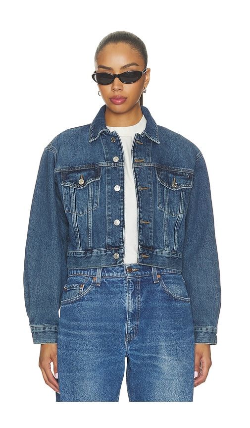 A Frame Jacket in Denim-Medium. - size L (also in M, S, XS) - RE/DONE - Modalova