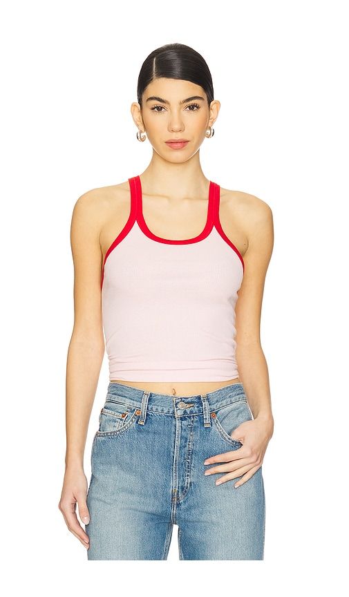 Ribbed Tank in Blush. - size M (also in S, XS) - RE/DONE - Modalova