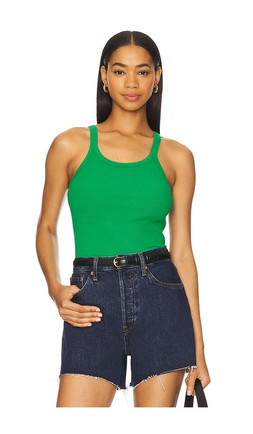 Ribbed Tank in Green. - size L (also in M, S, XS) - RE/DONE - Modalova